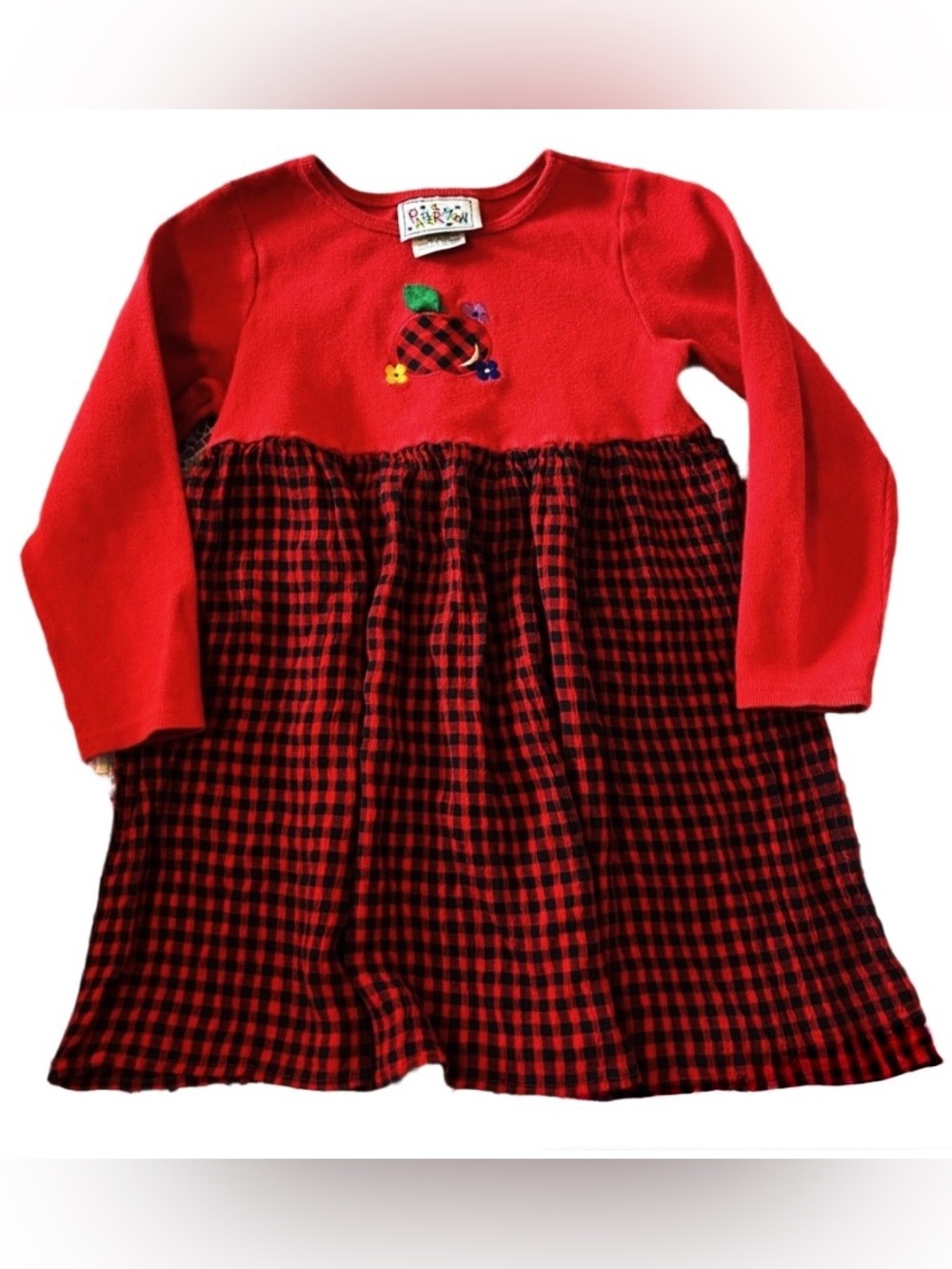 90’s Paper Moon Red and Black Kids Casual Dress
